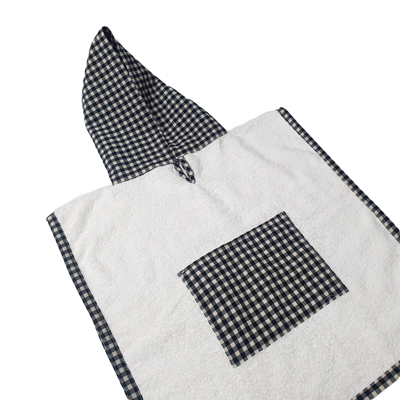 Copy of Poncho Toalla y Vichy Negro