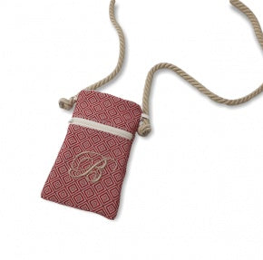 Bolso Para El Móvil Rojo Y Dorado