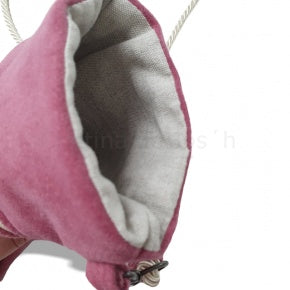 Bolso Para El Móvil Terciopelo Fresa