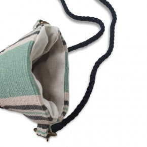 Bolso Para El Móvil Verde Con Rayas