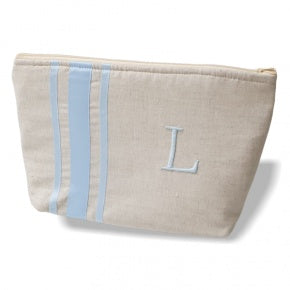 Neceser Clasico Lino Natural Y Azul