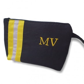 Neceser Clásico Negro Con Amarillo Y Gris