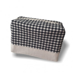 Neceser Cuadrado Vichy Negro Con Natural