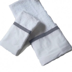 Juego De Toallas Pestaña Gris