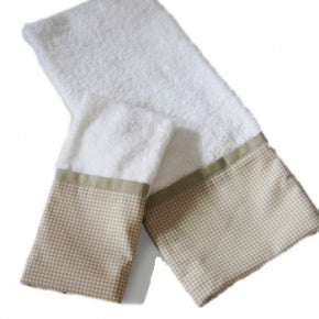 Juego De Toallas Pestaña Con Cuadros