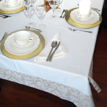 Mantel Beige Y Dorado