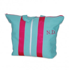 Bolsa Playa Agua, Fucsia Y Blanco