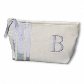 Neceser Clásico Lino Natural Y Gris Plata