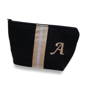 Neceser Clásico Negro Dorado Y Plata