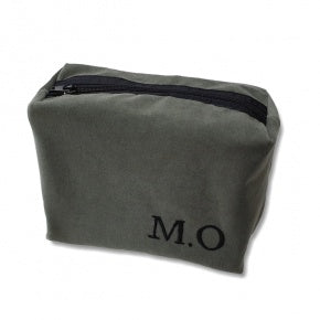 Neceser Cuadrado Terciopelo Verde Con Negro