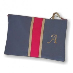 Cartera Pizarra Fucsia Y Dorado