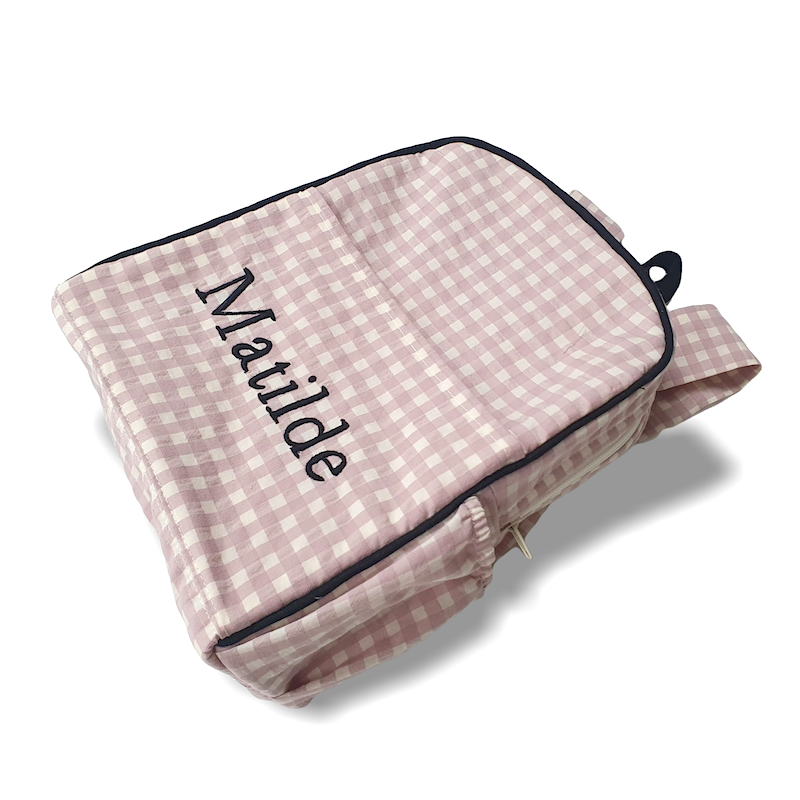 Mochila Vichy Rosa con Negro