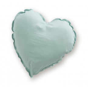 Cojín Corazón Lino Verde Empolvado