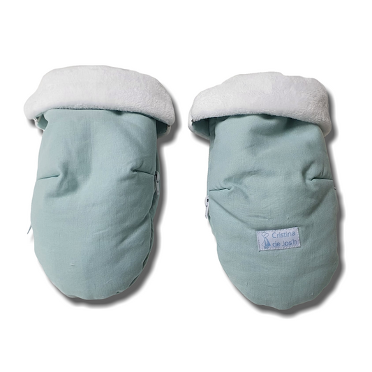 Manoplas en Lino Verde Empolvado