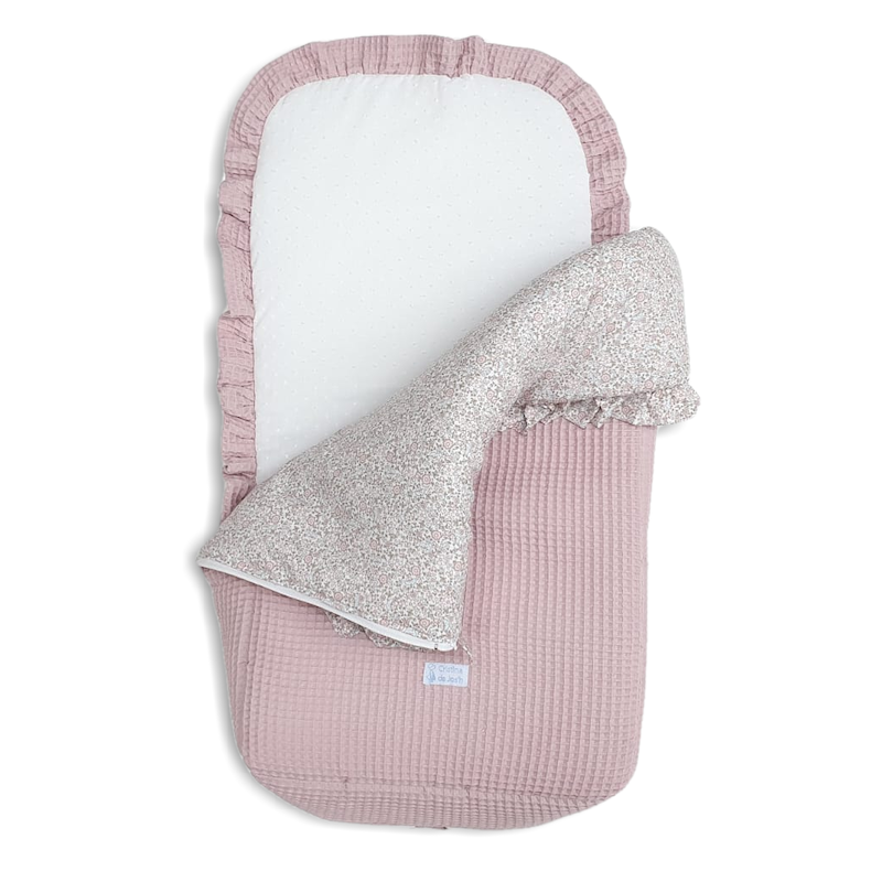 Saco Nana Wafle Rosa con Flor