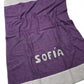 Toalla Playa Personalizada Morada Con Flor Nuria