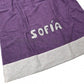Toalla Playa Personalizada Morada Con Flor Nuria