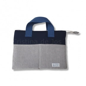 Funda Ordenador O Tablet Vichy Azul Marino