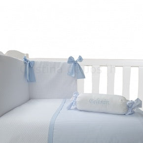 Conjunto Cuna Raya Y Punto Azul
