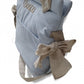 Bolsa Panera Azul Con Lino Natural