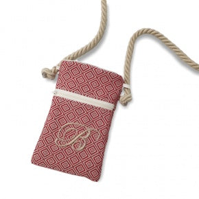 Bolso Para El Móvil Rojo Y Dorado