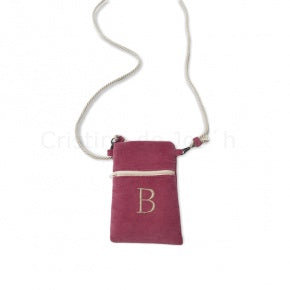 Bolso Para El Móvil Terciopelo Fresa