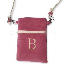 Bolso Para El Móvil Terciopelo Fresa
