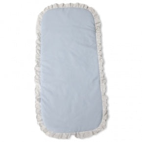 Saco Nana Azul Con Plumetti Blanco Y Tira Bordada
