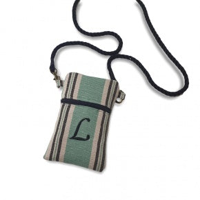Bolso Para El Móvil Verde Con Rayas