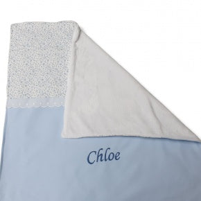 Manta Flor Bea Azul Y Azul Liso