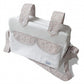 Bolsa Lado Plumetti Blanco Y Flor Nuria Rosa
