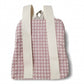 Mochila Con Bolsillo Vichy Rosa Y Lino Natural