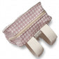 Mochila Con Bolsillo Vichy Rosa Y Lino Natural