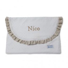 Bolsa Muda Plumetti Blanco Con Natural
