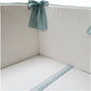 Conjunto Cuna Piqué Blanco Con Verde Empolvado