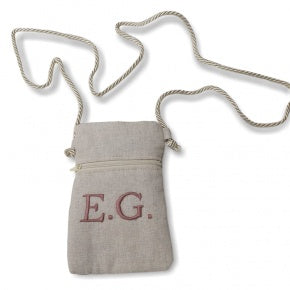 Bolso Para Móvil Lino Natural Y Nude