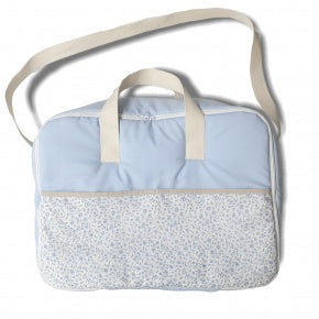 Maleta Maternal Azul Con Flor