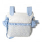 Bolsa Panera En Blanco Con Flor Azul