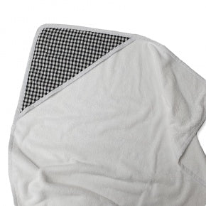 Capa De Baño Vichy Blanco Y Negro Con Plumetti