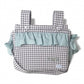 Bolsa Panera Vichy Gris Con Verde Empolvado