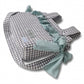 Bolsa Panera Vichy Gris Con Verde Empolvado