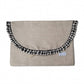 Bolsa Muda Lino Natural Con Vichy Negro