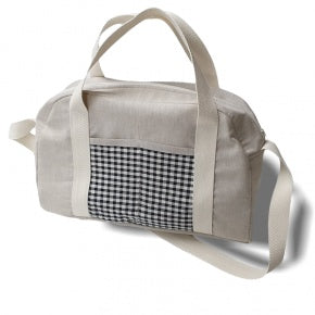 Bolsa Baby Lino Natural Con Vichy