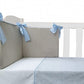 Conjunto Cuna Lino Natural Y Flor