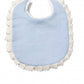 Babero Piqué Azul Con Puntilla