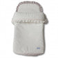 Saco Nana Piqué Beige Con Puntilla Y Pasacintas