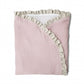 Arrullo Reversible Plumeti Blanco Con Wafle Rosa