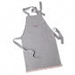 Delantal Vichy Gris Con Volante Rosa