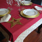Mantel Rojo Y Dorado