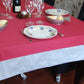 Mantel Rojo Y Gris